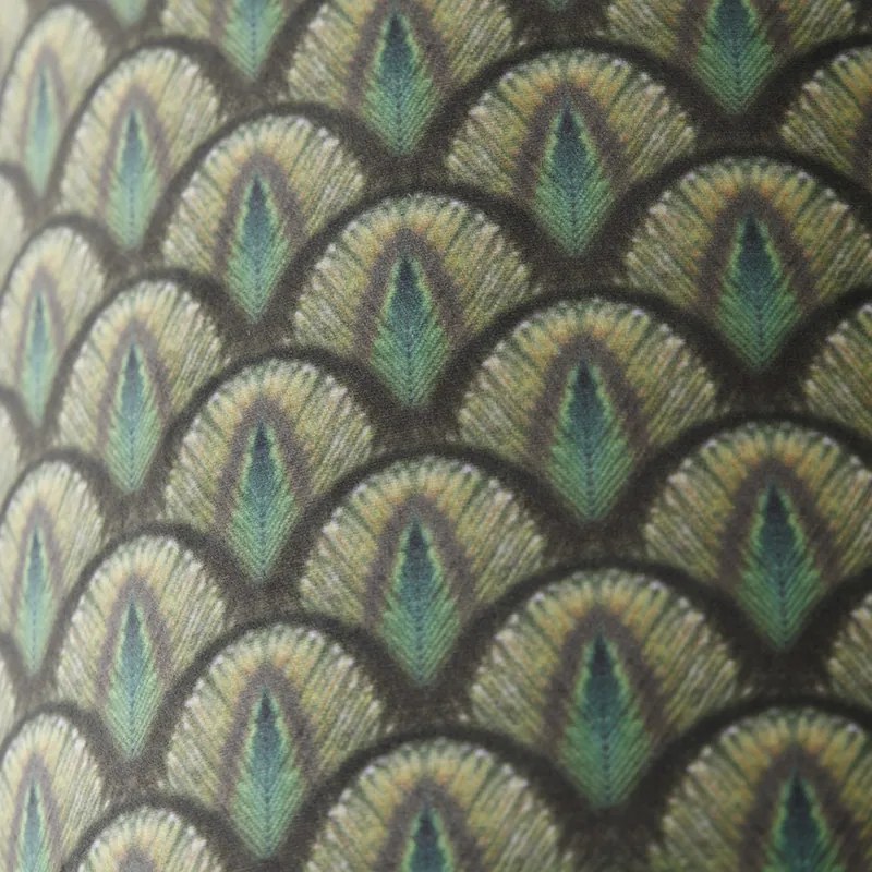 Bársony lámpabúra páva mintával 40/40/40 arany belsővel