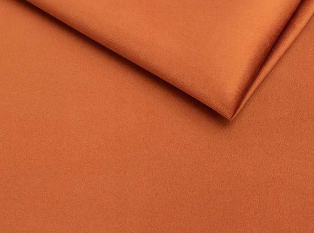 MAZZONI EXPORT ARNO Fahéj (Bluvel 4215 szövet) - MODERN KÁRPITOZOTT ÉTKEZŐSZÉK NAPPALIBA/ÉTKEZŐBE VELVET FOGANTYÚVAL NARANCSSÁRGA/BARNA
