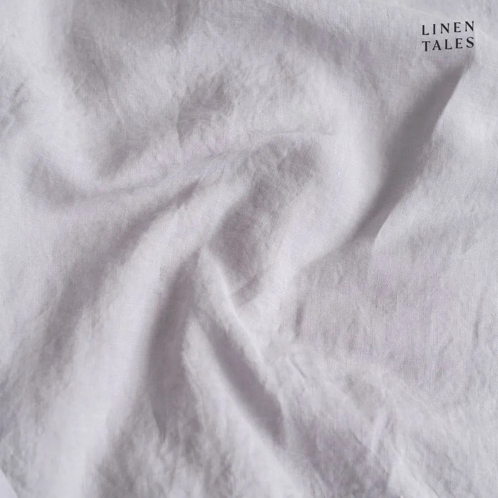 Világosszürke gumis len lepedő 140x200 cm Light Grey – Linen Tales