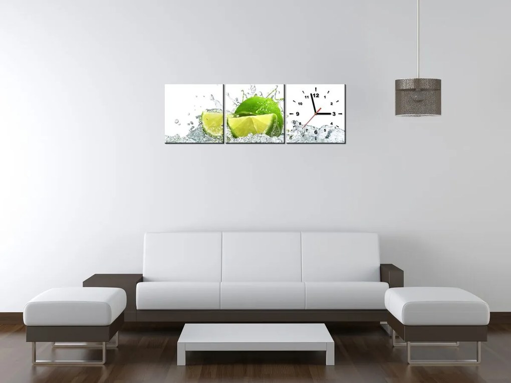 Gario Órás falikép Zöld lime - 3 részes Méret: 90 x 70 cm