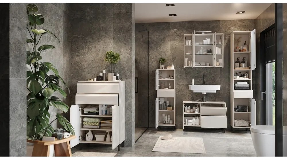 Krémszínű fürdőszoba bútor szett Salinas – Germania