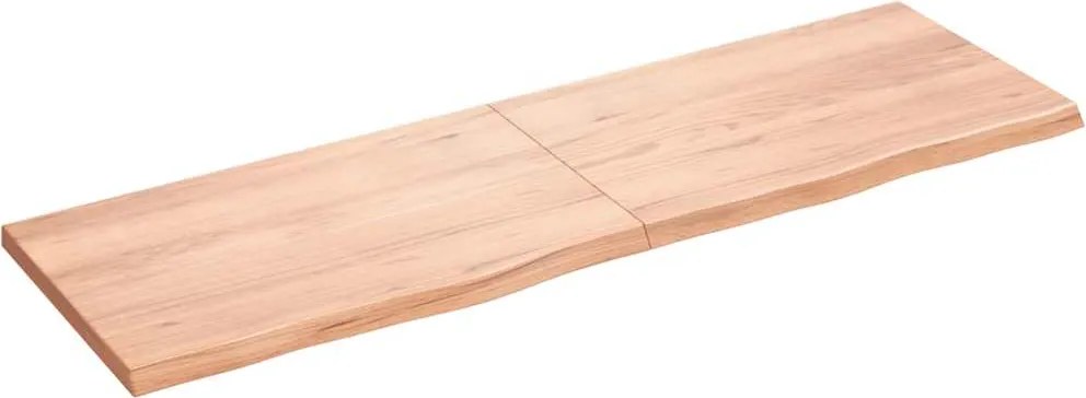 vidaXL világosbarna kezelt tömör tölgyfa asztallap 160x50x(2-4) cm