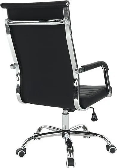 Irodai szék, textilbőr/fém, fekete/króm, FARAN