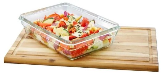 Tefal - Élelmiszer tartó 3 l MSEAL GLASS piros/üveg