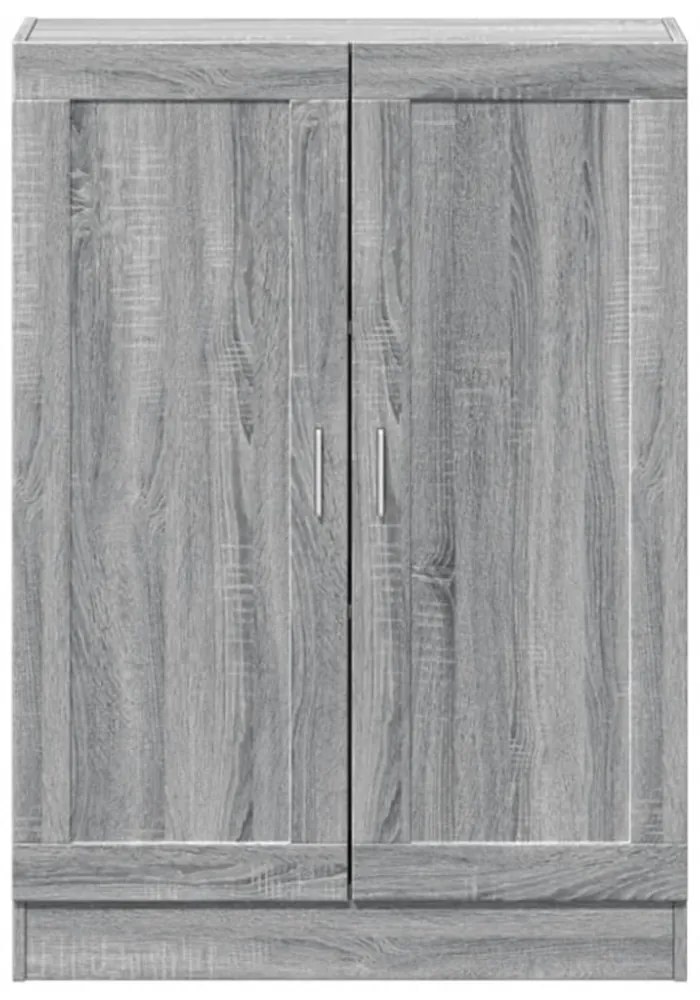 szürke sonoma színű szerelt fa könyvszekrény 82,5x30,5x115 cm