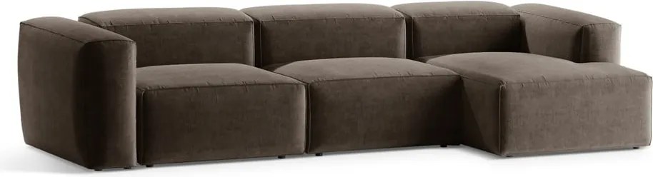 Barna sarokkanapé (jobb oldali-heverő résszel) Bergamo – Cosmopolitan Design