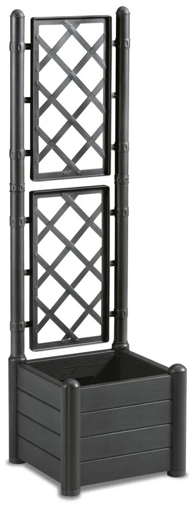 STEFANPLAST Láda 30 L rácsos/rácsos, antracit színben