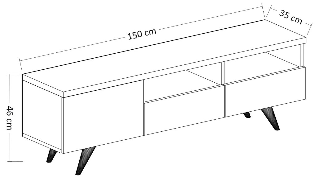 TV asztal/szekrény Bruk. 1067234