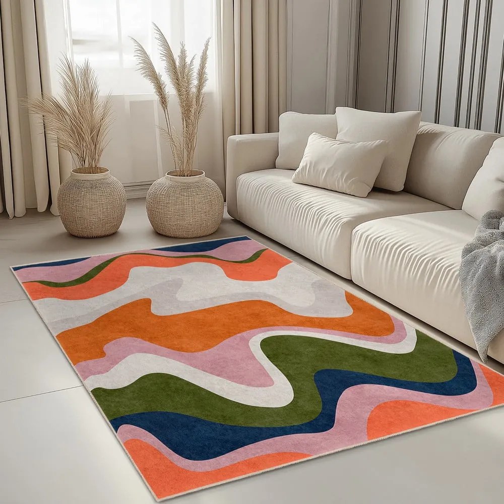 Narancssárga mosható szőnyeg 120x180 cm Squiggly Orange – Mila Home