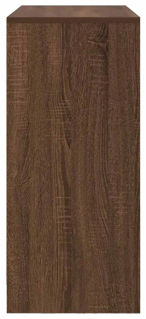 barna tölgy komód fiókokkal és ajtókkal 70,5x34x74,5 cm