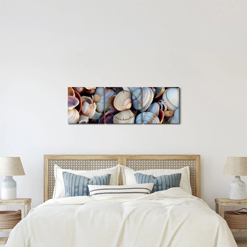 Kagyló képe (órával) (90x30 cm)