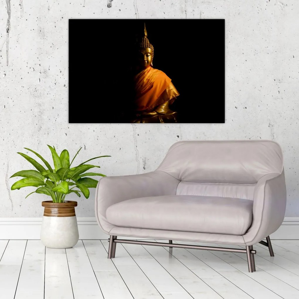 Kép - Arany Buddha szobor (90x60 cm)