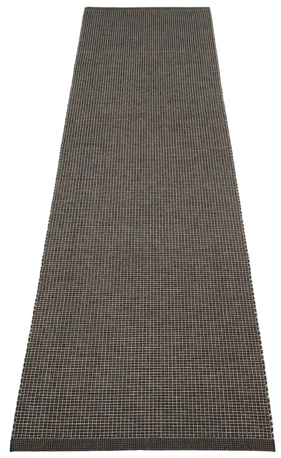 Antracitszürke kültéri-beltéri futószőnyeg 70x300 cm Emm Black Linen – Pappelina