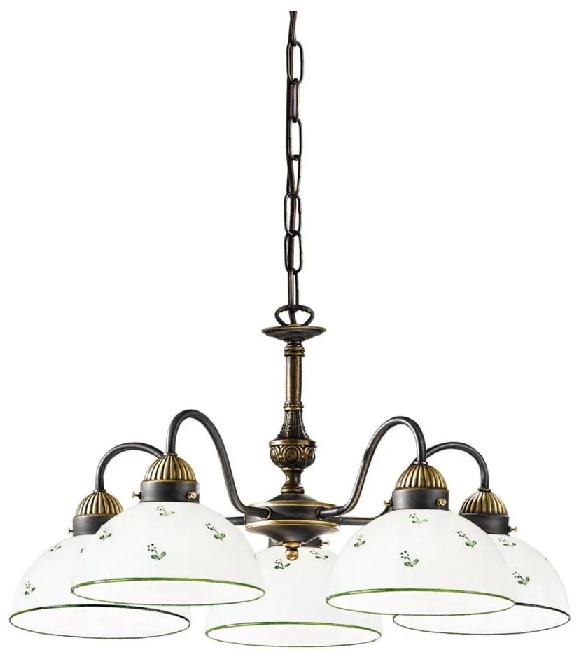 Kolarz 731.85.20 - Csillár láncon NONNA 5xE27/75W/230V zöld