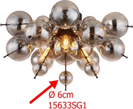 Globo 15633SG1 Üvegbúra, Ø6cm