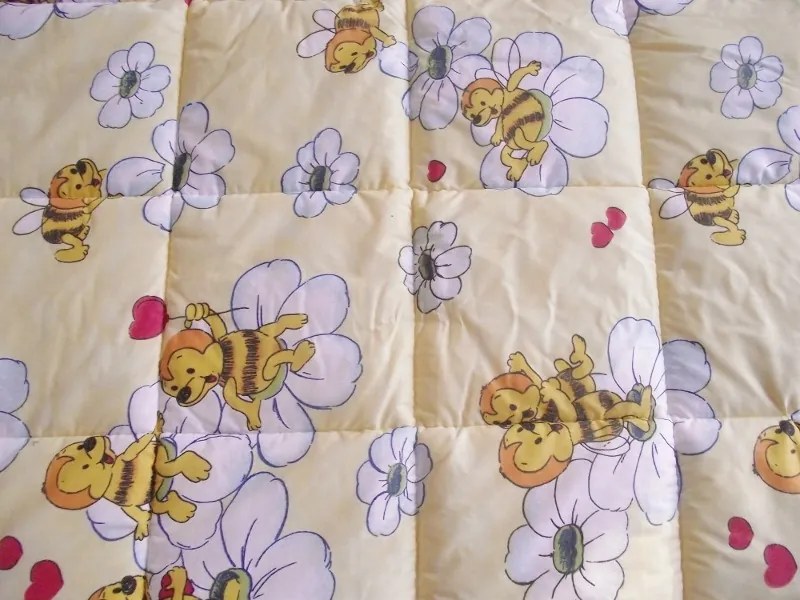 Pako Ovis Gyerek Paplan párna szett 90 x 140 cm Citromsárga Méhecskés