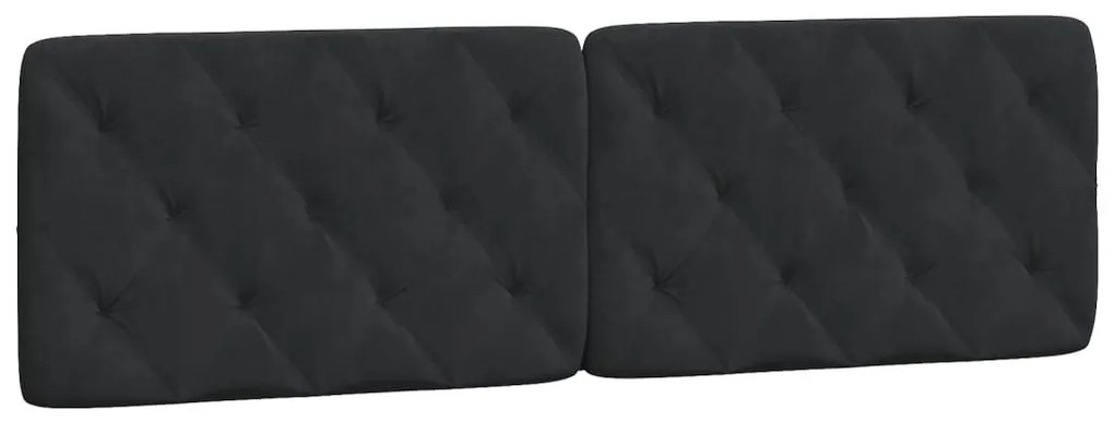 fekete bársony fejtámla párna 160 cm