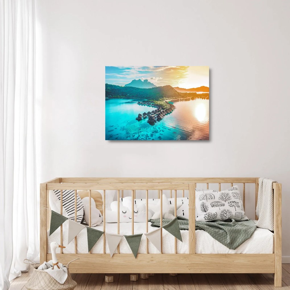 Üveg kép - Bora Bora (70x50 cm)