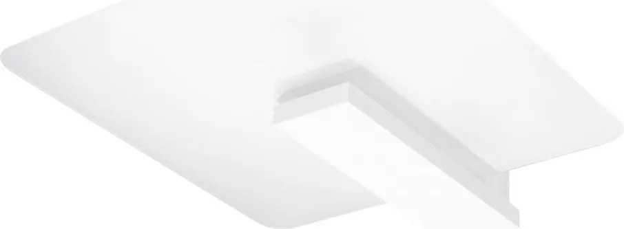 Fehér mennyezeti lámpa üveg búrával 40x47.5 cm Parola – Sollux