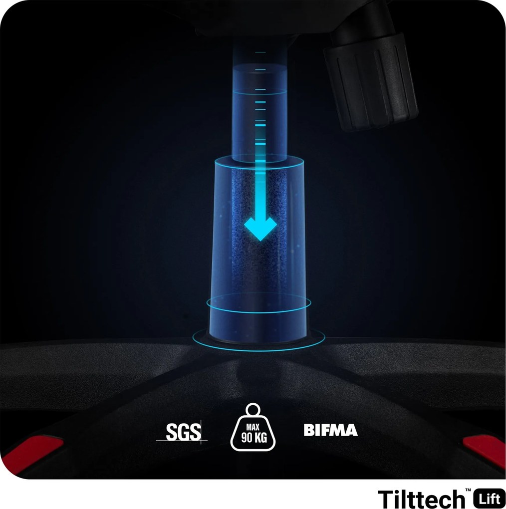 Gamer szék műbőr Small Size, fekete-piros: Diablo X-Horn 2.0