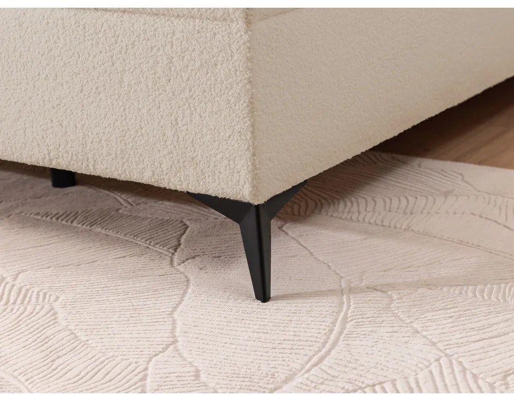 Bézs ágyneműtartós boxspring ágy 180x200 cm Ornes – Ropez