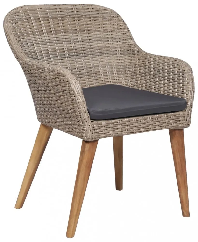 7 részes kültéri polyrattan étkezőgarnitúra párnákkal