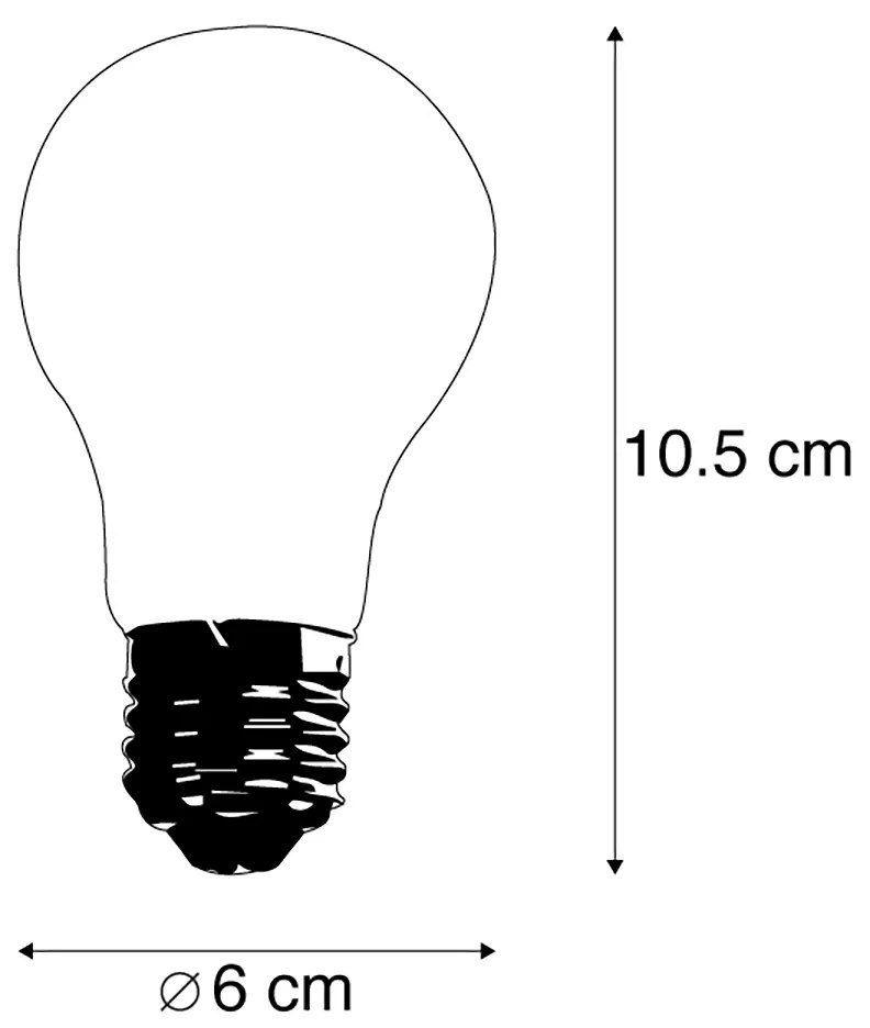 5 db-os E27 LED izzó szett A60 átlátszó 6W 630 lm 2200K