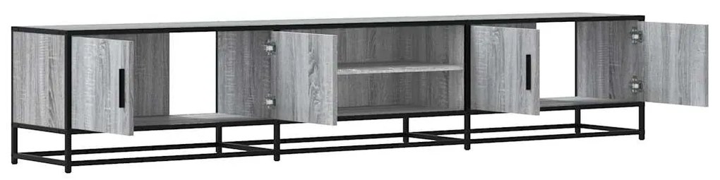 szürke sonoma színű szerelt fa TV-szekrény 210 x 35 x 41 cm