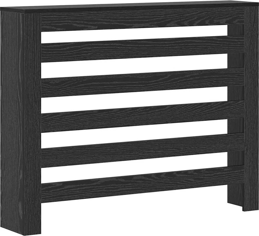 vidaXL Radiátor fedezék Fekete tölgy 104 x 20 x 82 cm Faanyag