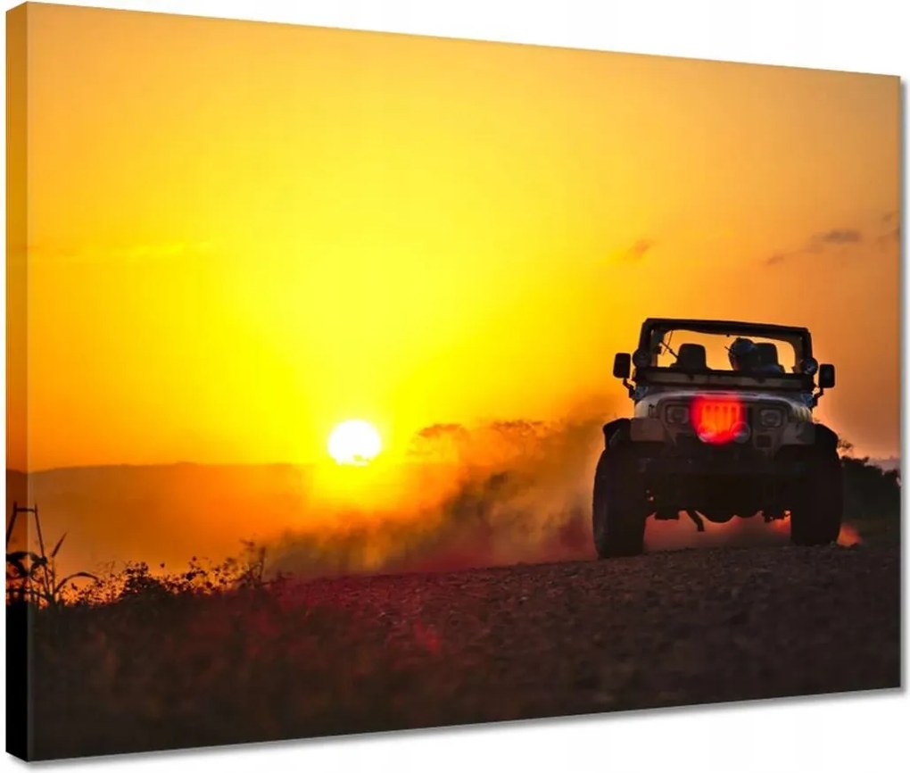 Vászonkép 40x30 Terepjáróval a sivatagban