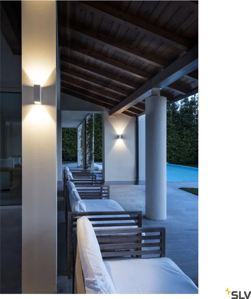 SLV 232441 QUAD Modern Kültéri Fali Lámpa Fehér LED IP44