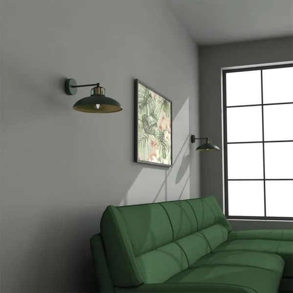 Brilagi - LED Fali lámpa FLAMENGO 1xE27/60W/230V zöld