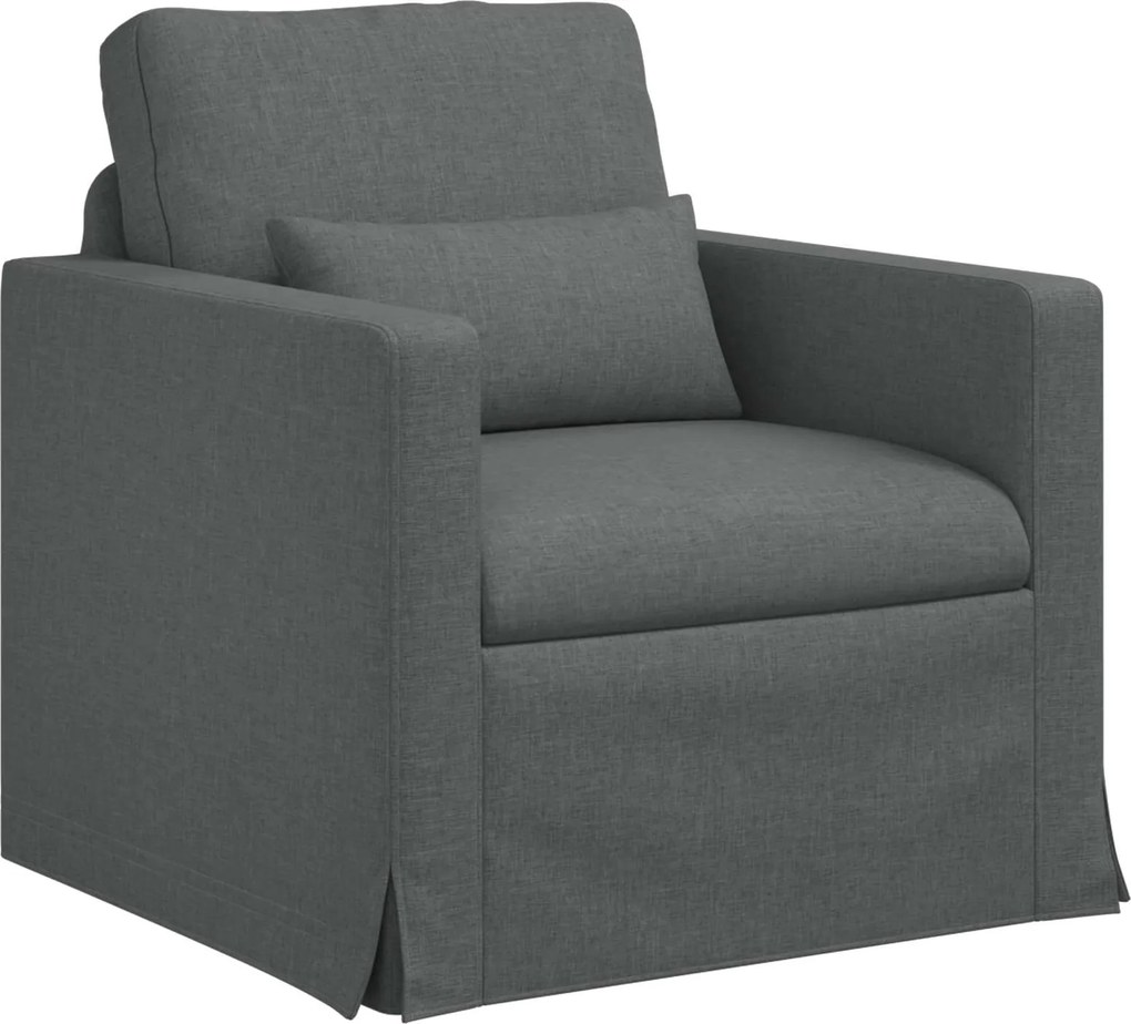 vidaXL Kanapé Sötétszürke 78 x 78 x 80 cm szövet