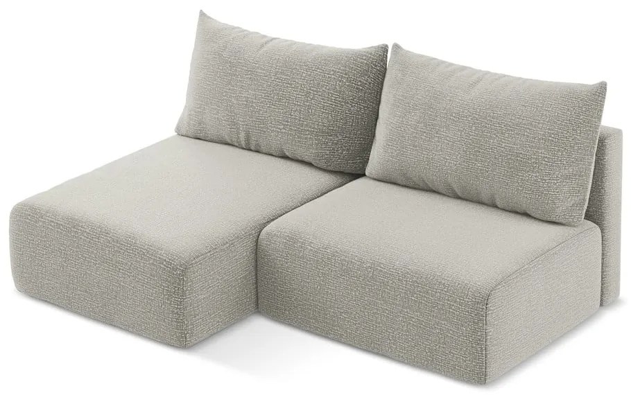 Világosszürke kinyitható-tárolóhelyes sarokkanapé (bal oldali) Kalena – Makamii