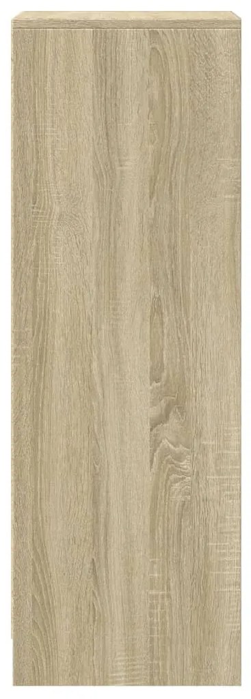 sonoma tölgy szerelt fa tálalószekrény LED-del 42,5x34x100 cm