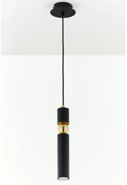 Jupiter 2003 - Csillár zsinóron ALAS 1xGU10/10W/230V fekete/arany