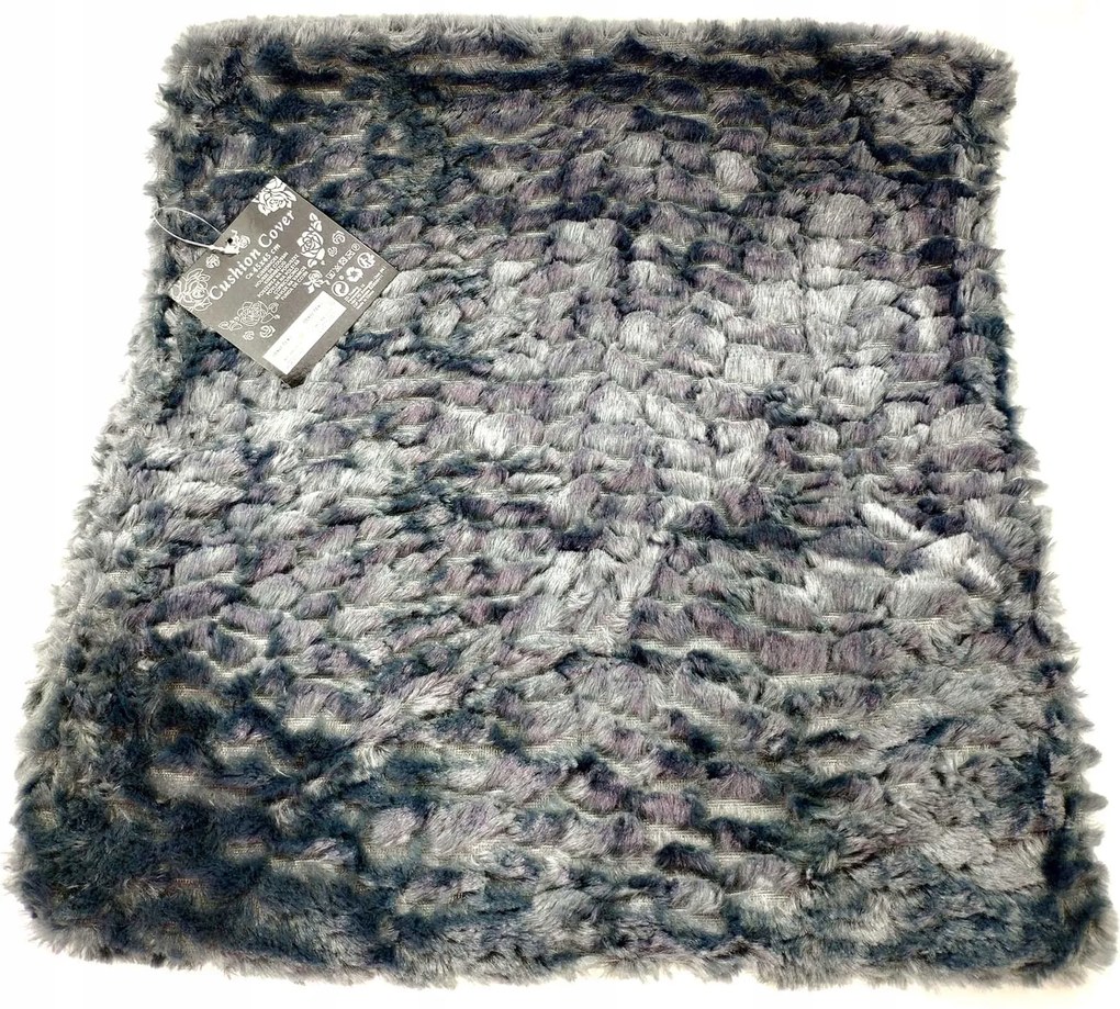Párnahuzat szőrös szürke árnyalatok 45x45cm Oeko-Tex Zd Trading