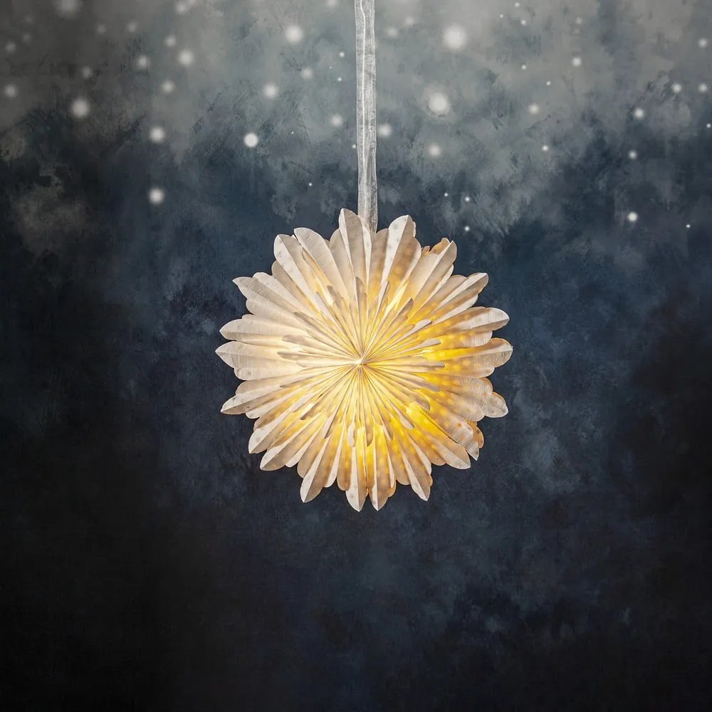 Fehér fénydekoráció karácsonyi mintával Cloud – Star Trading