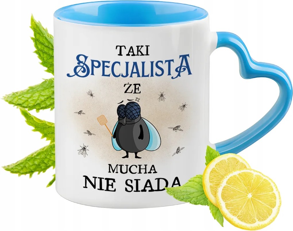 Szakembereknek Kék Bögre Szív Alakú Füllel Ajándék