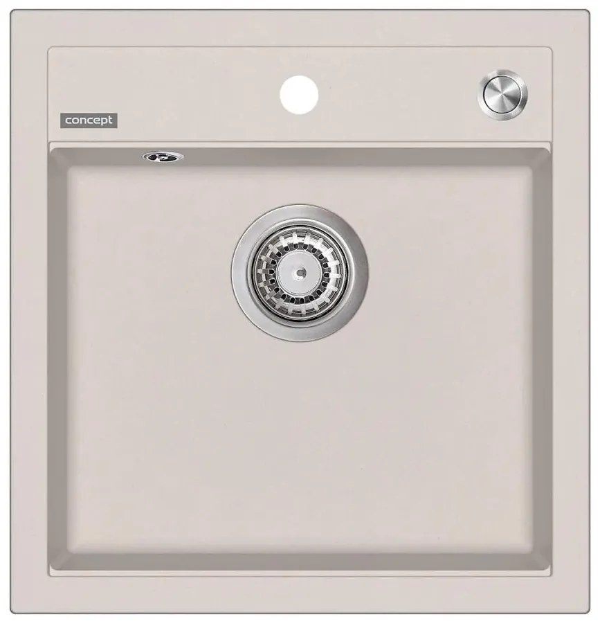 Concept DG00C50BE - Konyhai mosogató CUBIS 49x51 cm gránit/bézs