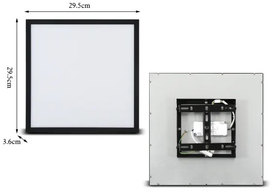 Brilagi - LED Mennyezeti lámpa SLIMFRAME LED/25W/230V 30x30 cm fekete