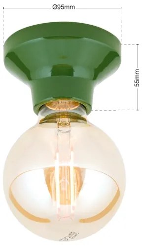 Orion - FROST mennyezeti lámpa 1xE27/60W/230V zöld