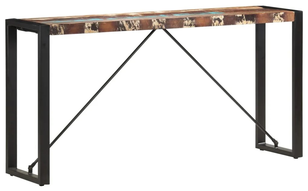 tömör újrahasznosított fa tálalóasztal 150 x 35 x 76 cm