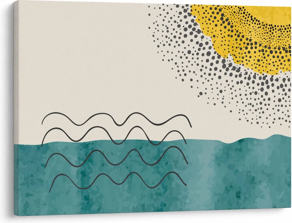 Kép - Absztrakt festmény a strandról N⁰1 (70x50 cm)
