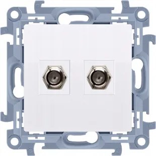 Simon 10 Antenna aljzat Sat Dupla Végű Fehér CASF2.01/11