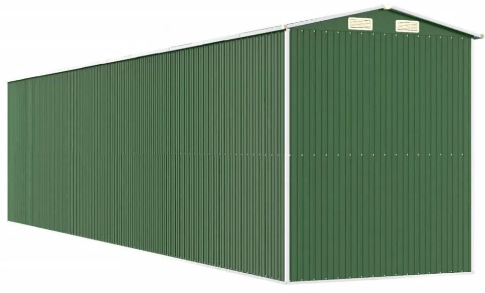 zöld horganyzott acél kerti fészer 192x855x223 cm