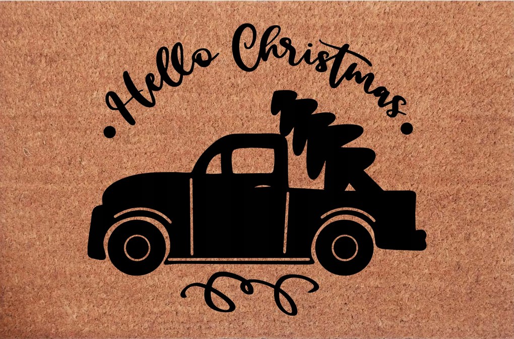 Karácsonyi Lábtörlő Bemeneti Dekoráció Hello Christmas Auto