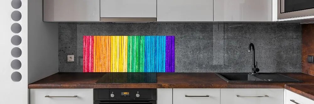 Konyhai fali panel Színes csíkos pksh-65557438