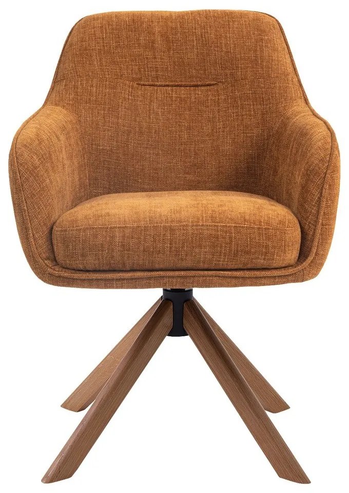 Narancssárga kárpitozott étkezőfotel szett 2 db-os Avola – Unique Furniture