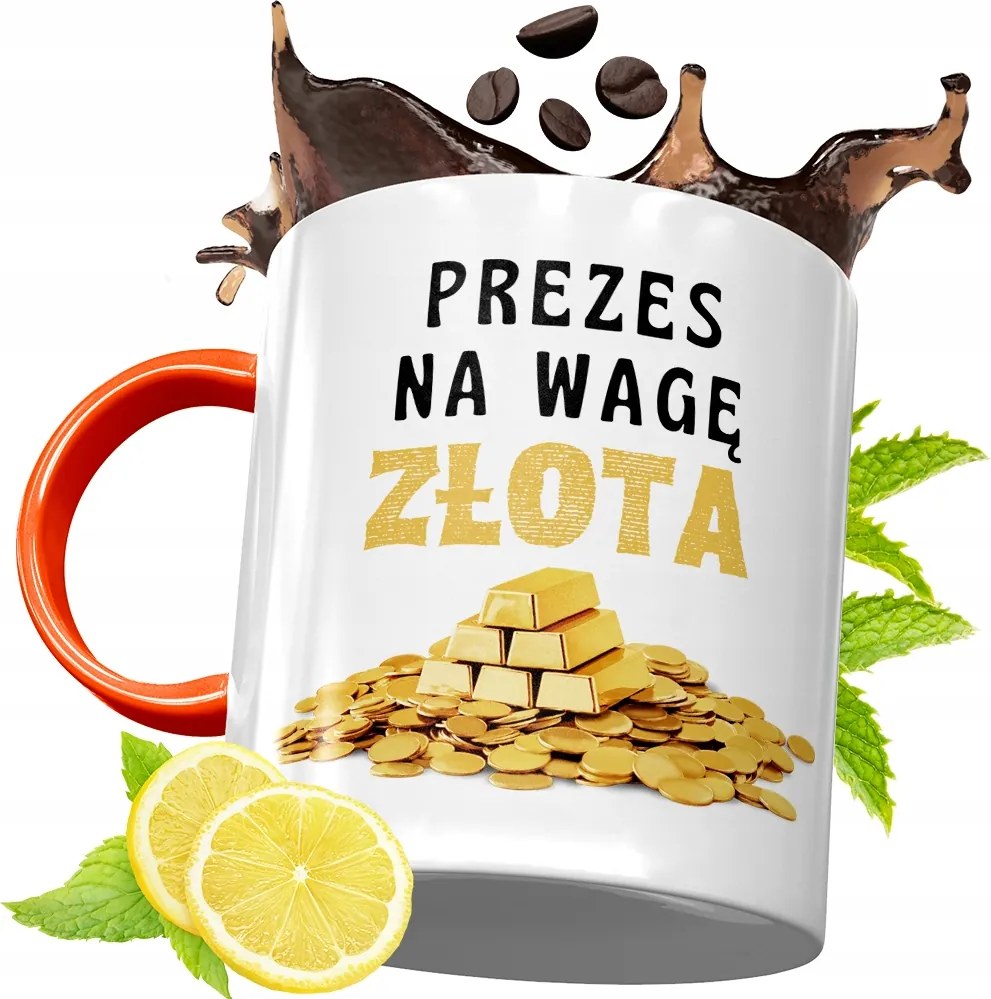 Narancssárga Bögre Elnöknek Ajándék fényképes nyomtatással